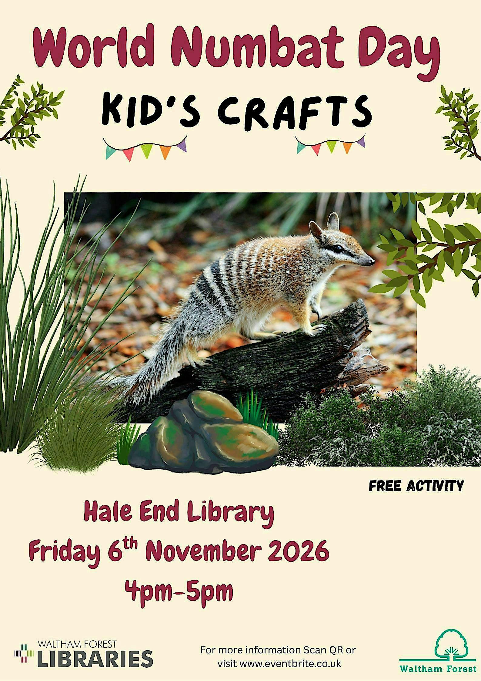 World Numbat Day kid's craft @Wood Street Library