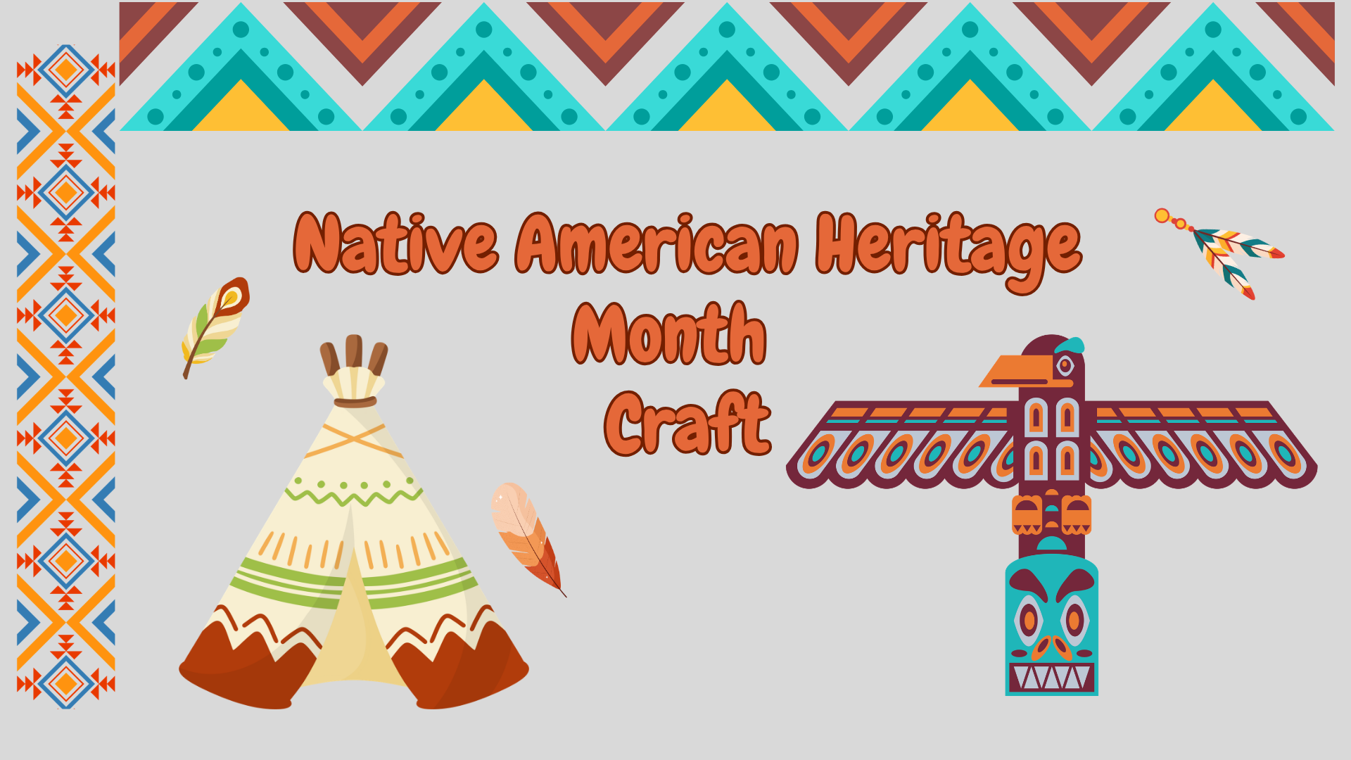 Native American Heritage Month kid's craft at Leytonstone Library