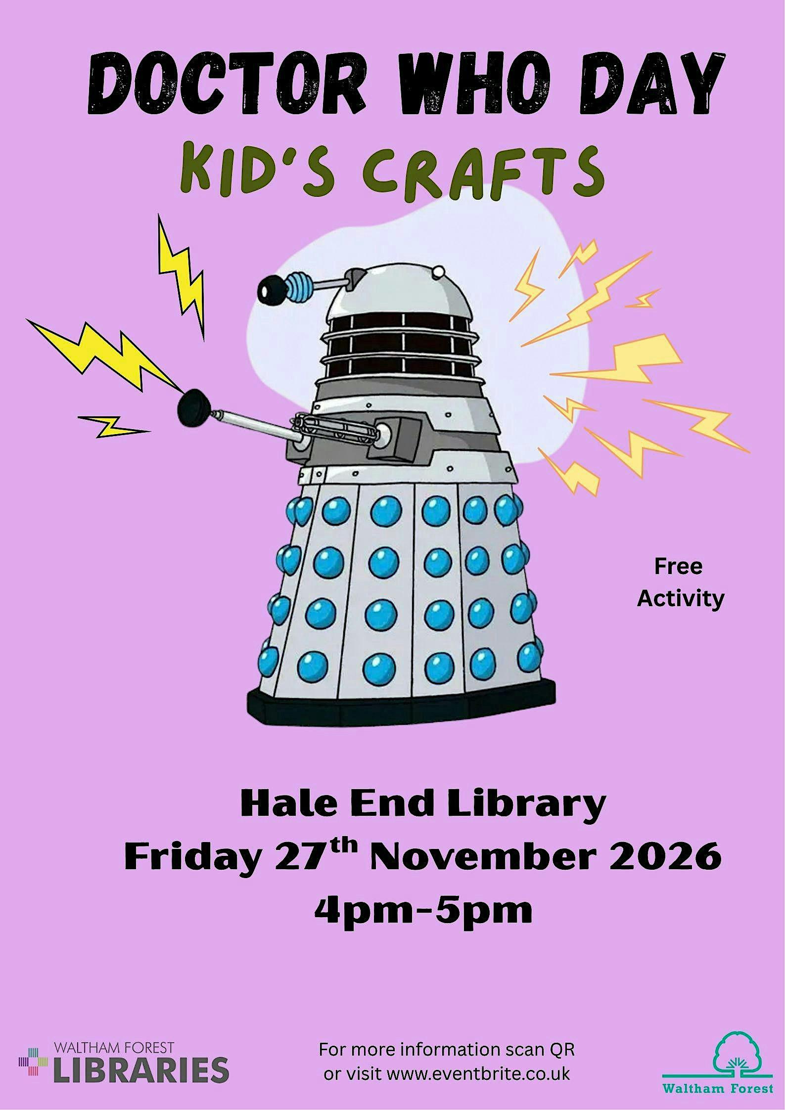 Copy of Doctor Who Day kid's craft @Wood Street Library