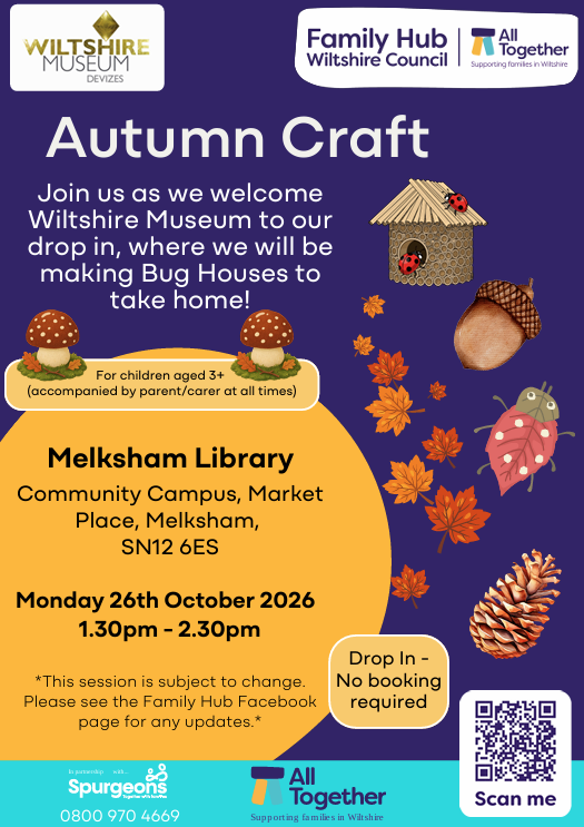 Family Hubs and Wiltshire Museum Autumn Craft Drop-in